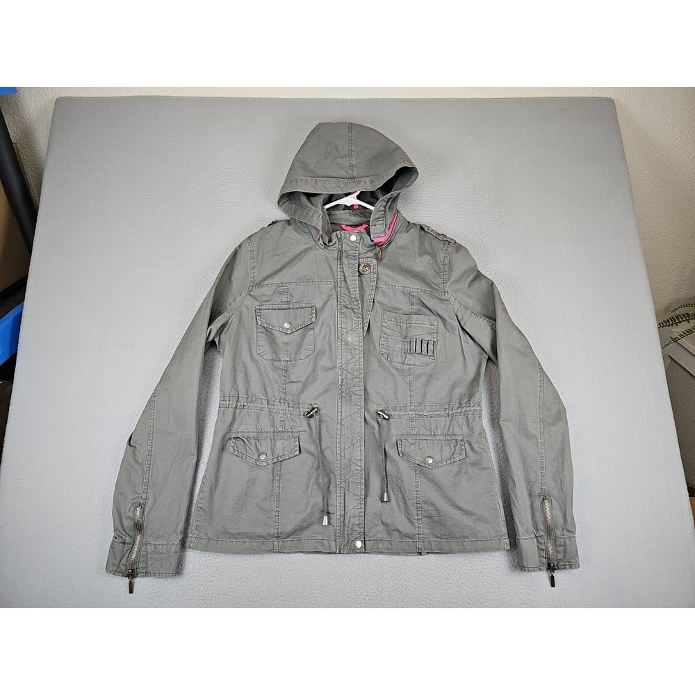 Bongo Utility Jacket Size Large Gray Lightweight … - image 1